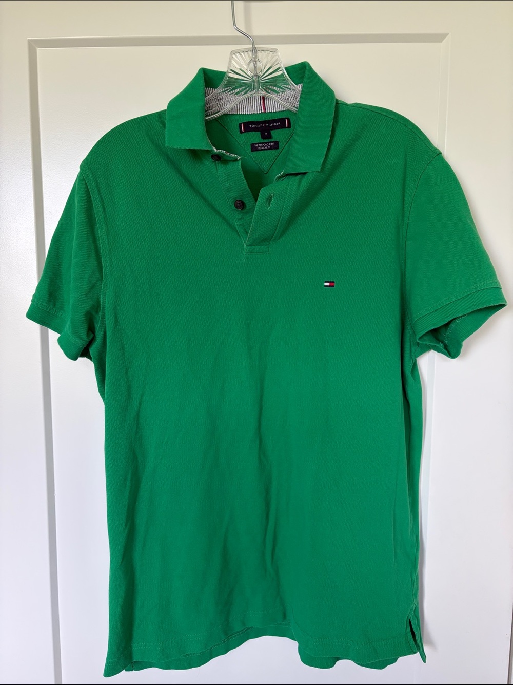 Tommy Hilfiger 1985 Polo Shirt Slim Fit Green Size Medium